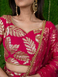 Superb Pink Sequin Embroidered Georgette Engagement Wear Lehenga Choli - Zeel Clothing