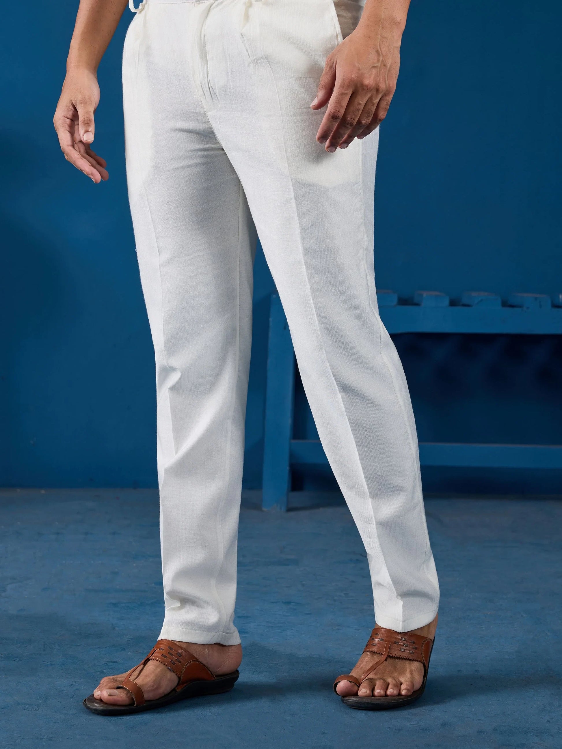 Superb White Mirror Work Viscose Silk Festive Wear Men Kurta And Pant