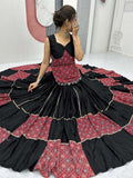 Superior Black Printed Cotton Navratri Special Lehenga Choli - Zeel Clothing