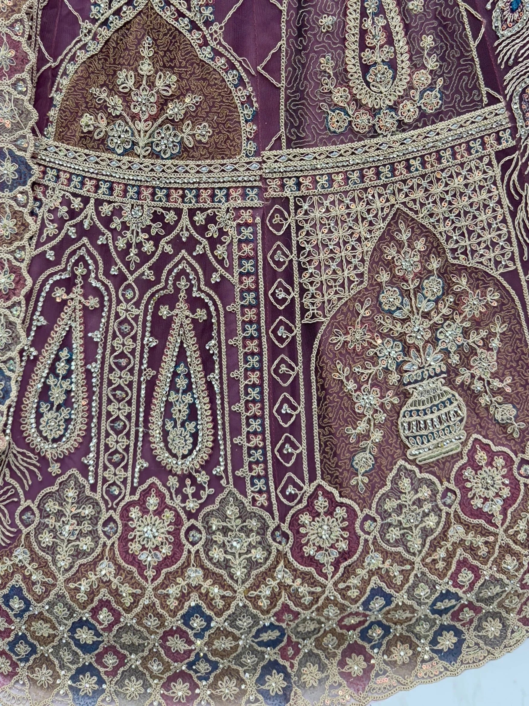 Sweet Mauve Dori Embroidery Net Engagement Wear Lehenga Choli