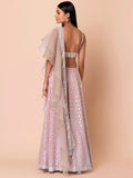 Sweet Pink Sequins Georgette Engagement Wear Lehenga Choli - Zeel Clothing