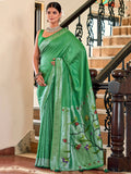 Tantalizing Green Weaving Work Paithani Meenakari Wedding Wear Saree - Zeel Clothing
