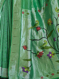 Tantalizing Green Weaving Work Paithani Meenakari Wedding Wear Saree - Zeel Clothing