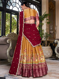 Tantalizing Mustard Yellow Patola Printed Kanchipuram Lehenga Choli - Zeel Clothing
