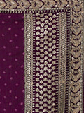 Tantalizing Purple Bandhani Printed Silk Traditional Saree With Blouse - Zeel Clothing