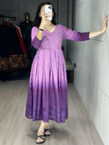 Tantalizing Purple Chikankari Cotton Casual Wear Dress - Zeel Clothing