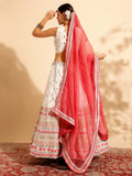 Tantalizing White Sequins Work Georgette Lehenga Choli With Dupatta - Zeel Clothing