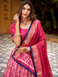 Terrific Pink Printed Dola Silk Event Wear Lehenga Choli With Dupatta