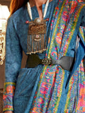 Timeless Blue Digital Printed Silk Festive Wear Saree With Blouse