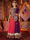 Timeless Multi-Color Thread Embroidery Cotton Traditional Lehenga Choli - Zeel Clothing