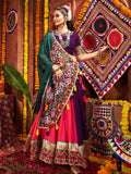Timeless Multi-Color Thread Embroidery Cotton Traditional Lehenga Choli - Zeel Clothing