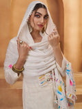Timeless Off-White Joot Work Cotton Traditional Pant Suit With Dupatta - Zeel Clothing