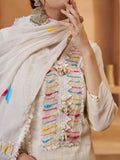 Timeless Off-White Joot Work Cotton Traditional Pant Suit With Dupatta - Zeel Clothing