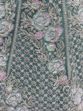 Tremendous Pista Green Hand Embroidered Net Reception Wear Lehenga Choli - Zeel Clothing