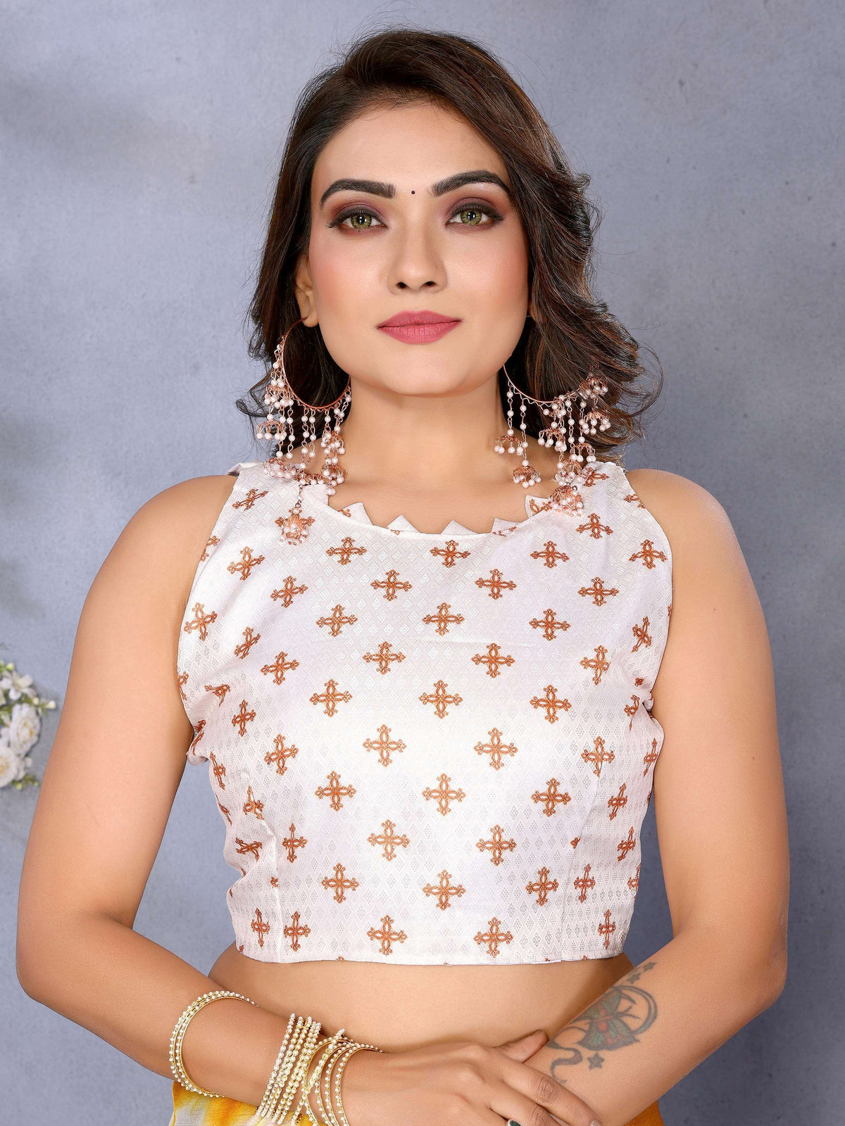 Tremendous Yellow Shibori Printed Chiffon Designer Saree With Blouse - Zeel Clothing