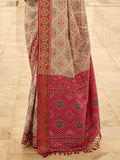 Unexpected Off-White Patola Printed Silk Festival Wear Saree - Zeel Clothing