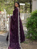Unexpected Wine Georgette Festival Wear Plain Gown With Dupatta - Zeel Clothing