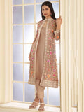 Unique Light Brown Embroidered Georgette Jacket Salwar Suit - Zeel Clothing