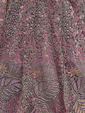 Unique Mauve Dori Embroidery Net Engagement Wear Lehenga Choli - Zeel Clothing