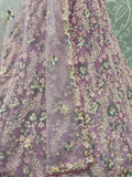 Winsome Lilac Dori Embroidery Net Engagement Wear Lehenga With Blouse - Zeel Clothing