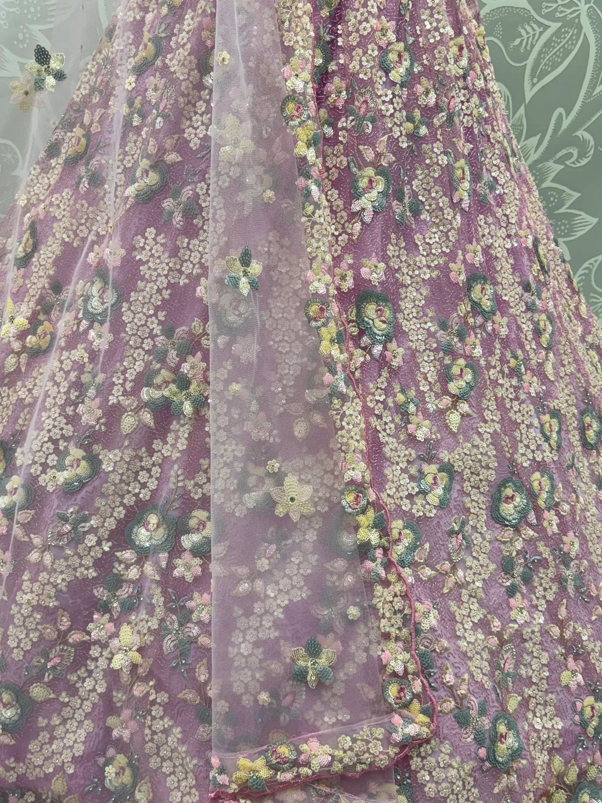 Winsome Lilac Dori Embroidery Net Engagement Wear Lehenga With Blouse - Zeel Clothing