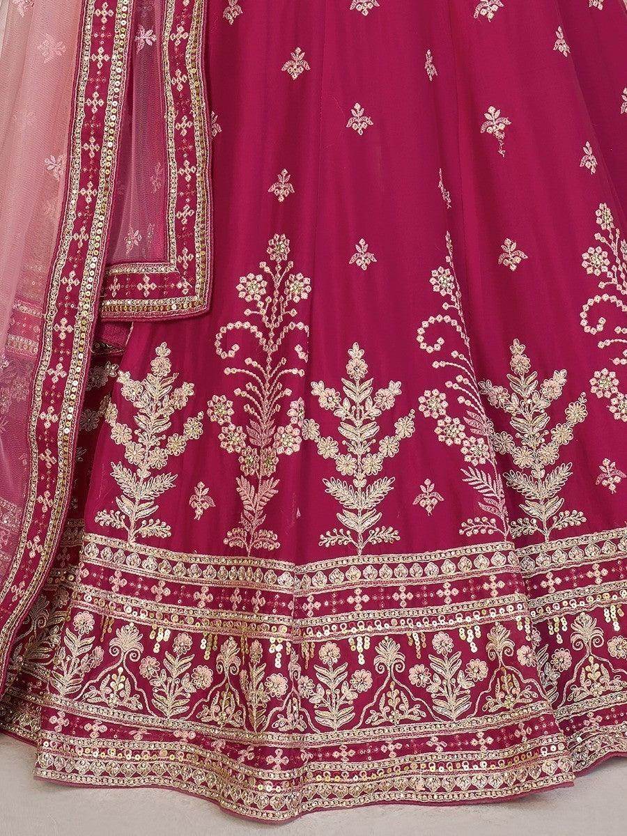 Wonderful Beige Dori Work Georgette Lehenga Choli With Dupatta - Zeel Clothing