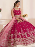 Wonderful Beige Dori Work Georgette Lehenga Choli With Dupatta - Zeel Clothing