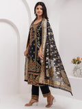 Wonderful Black Hand Work Jacquard Silk Festive Wear Pant Suit With Dupatta - Zeel Clothing