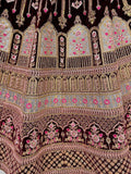 Wonderful Dark Maroon Embroidered Velvet Bridal Lehenga Choli With Dupatta - Zeel Clothing