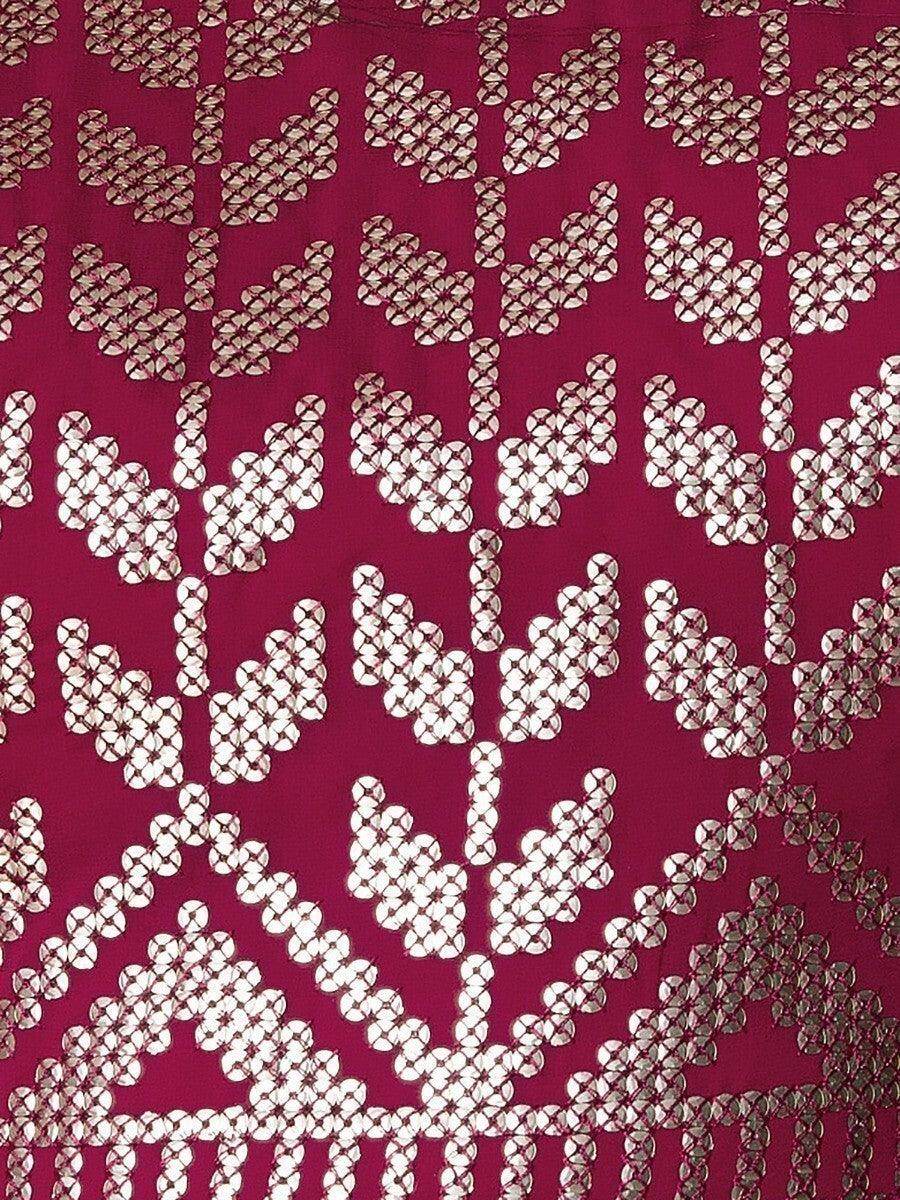 Wonderful Dark Pink Sequins Georgette Wedding Wear Lehenga Choli - Zeel Clothing