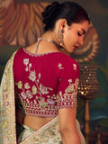 Wonderful Green Border Work Silk Function Wear Saree With Blouse