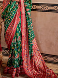 Wonderful Green Patola Printed Silk Event Wear Saree With Blouse - Zeel Clothing