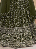 Wonderful Green Sequins Georgette Mehendi Wear Lehenga Choli - Zeel Clothing