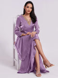 Wonderful Lilac Organza Designer Kurta With Palazzo Set - Zeel Clothing