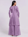Wonderful Lilac Organza Designer Kurta With Palazzo Set - Zeel Clothing