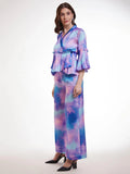 Wonderful Multi-Color Shibori Printed Satin Party Wear Co-Ord Set
