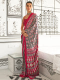 Wonderful Olive Green Printed Satin Traditional Saree With Blouse - Zeel Clothing