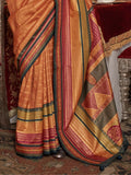 Wonderful Orange Zari Weaving Silk Event Wear Saree With Blouse - Zeel Clothing