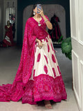 Wonderful Pink Bandhani Printed Silk Traditional Lehenga Choli - Zeel Clothing