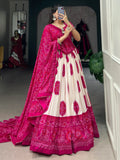 Wonderful Pink Bandhani Printed Silk Traditional Lehenga Choli - Zeel Clothing