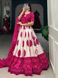 Wonderful Pink Bandhani Printed Silk Traditional Lehenga Choli - Zeel Clothing