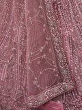 Wonderful Pink Dori Embroidery Silk Engagement Wear Lehenga With Blouse