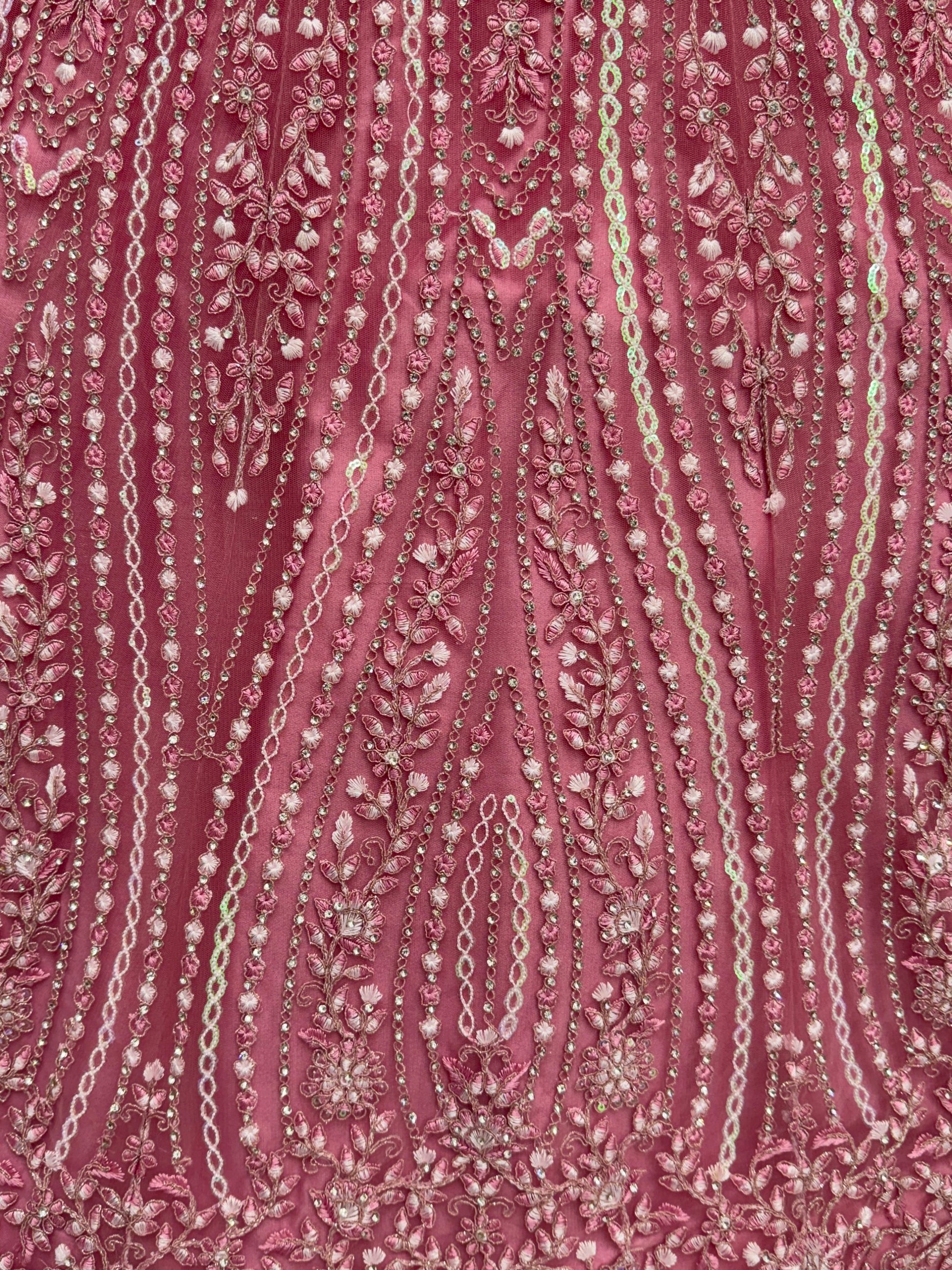 Wonderful Pink Dori Embroidery Silk Engagement Wear Lehenga With Blouse