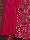 Wonderful Pink Embroidered Georgette Festive Wear Anarkali Suit - Zeel Clothing