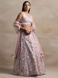 Wonderful Pink Sequins Net Party Wear Lehenga Choli With Dupatta - Zeel Clothing