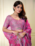 Wonderful Pink Sequins Organza Sangeet Wear Lehenga Choli - Zeel Clothing