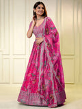 Wonderful Pink Sequins Organza Sangeet Wear Lehenga Choli - Zeel Clothing