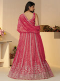 Wonderful Pink Sequins Silk Reception Wear Lehenga Choli With Dupatta - Zeel Clothing