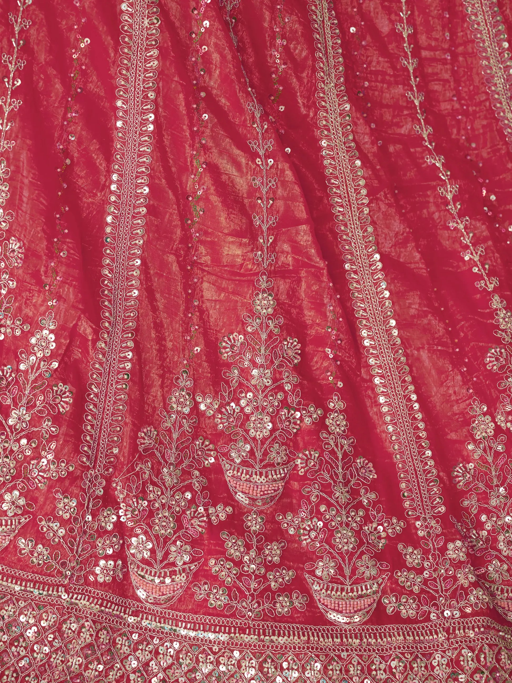Wonderful Pink Sequins Silk Reception Wear Lehenga Choli With Dupatta - Zeel Clothing