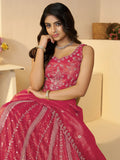 Wonderful Pink Sequins Silk Reception Wear Lehenga Choli With Dupatta - Zeel Clothing